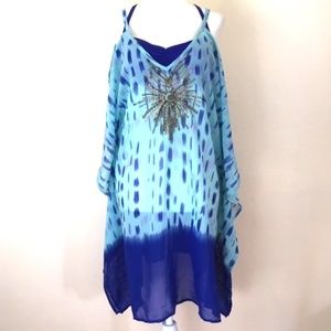 Club Z Collection Ocean R Blue Cover-up or Dress L